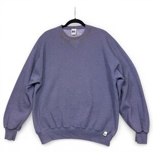 Vintage 90s Russell Athletic Crewneck Sweatshirt Mens XL Purple USA Made 1990s